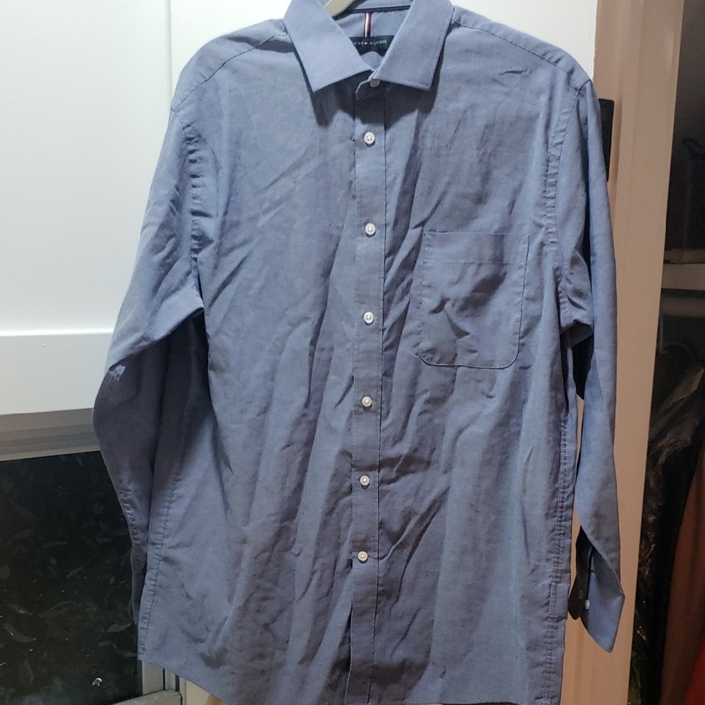 LIMITED TIME Tommy Hilfiger Men's Blue Button-Up Shirt